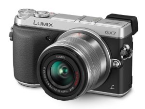 Panasonic LUMIX GX7 16.0 MP DSLM Camera with LUMIX G VARIO 14-42mm II Lens and Tilt-Live Viewfinder (Silver)